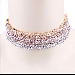 Marquise Leaf Cubic Zirconia  necklace